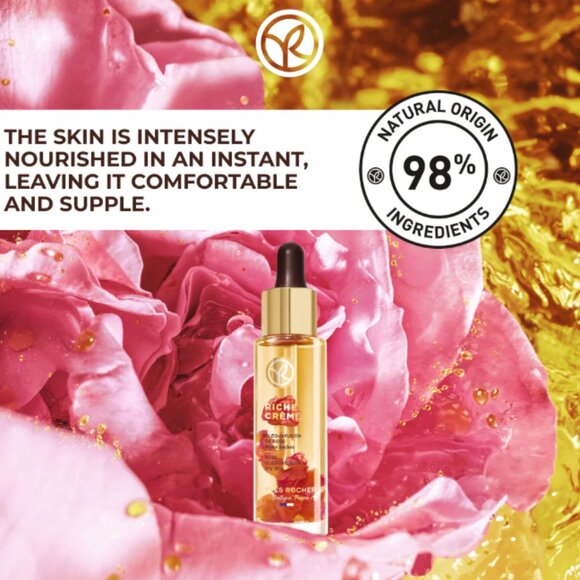 YVES ROCHER RICHE CREME ROSE OLEO-INFUSION (1000 ROSES' BLOSSOM OIL) 30 ml. NEW - Picture 5 of 5